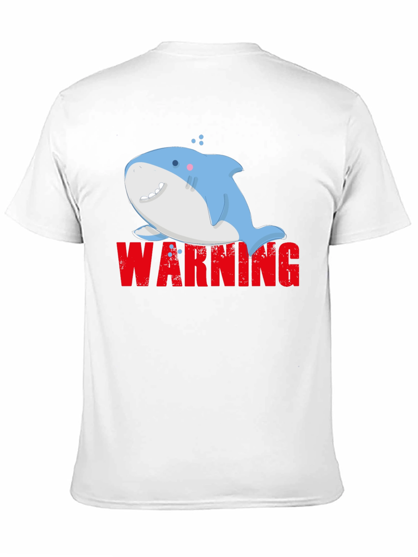Warning Cute Shark Graphic Tee - Mens