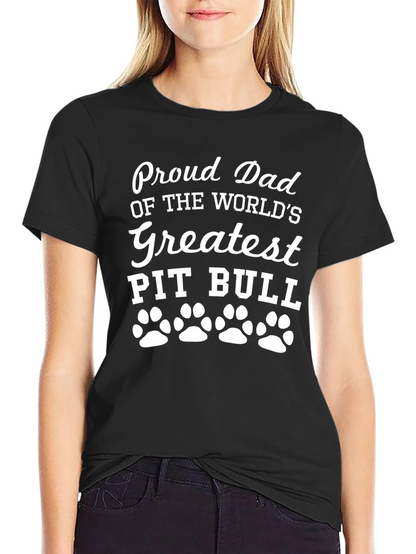 Proud Pit Bull Dad Graphic Tee