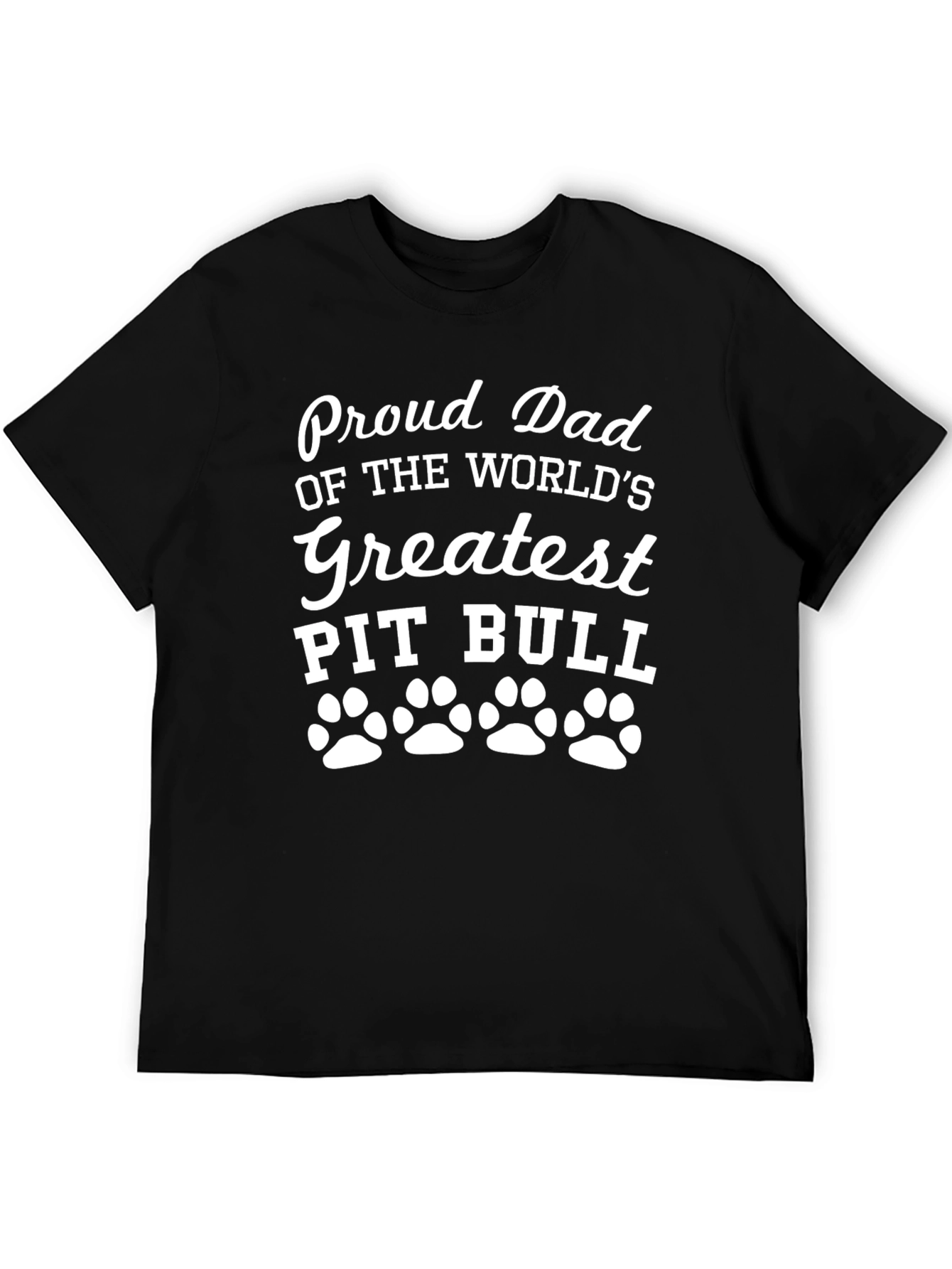 Proud Pit Bull Dad Graphic Tee