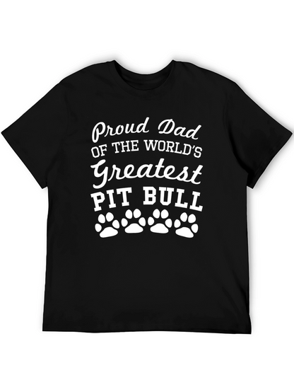 Proud Pit Bull Dad Graphic Tee