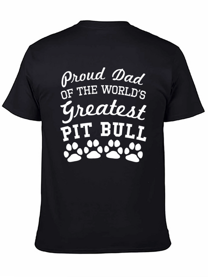 Proud Pit Bull Dad Graphic Tee