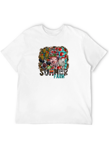 Summer Farm Animals Graphic T-Shirt
