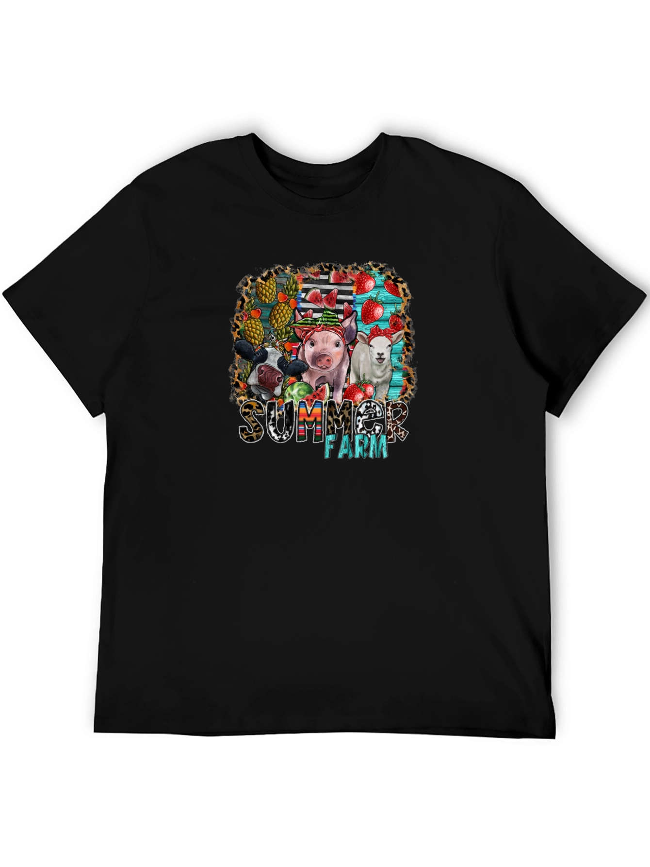 Summer Farm Animals Graphic T-Shirt