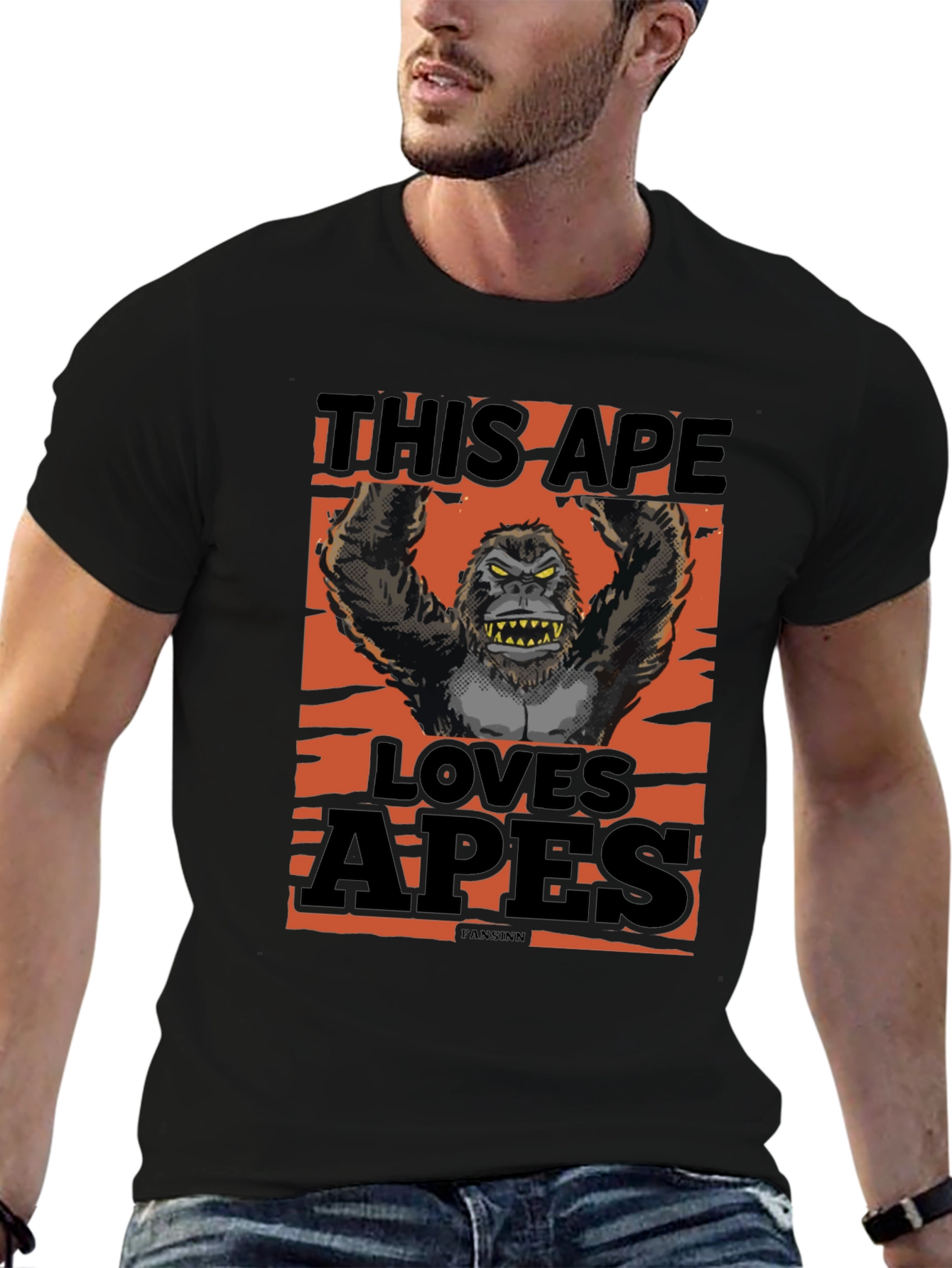This Ape Loves Apes Graphic T-Shirt - Black