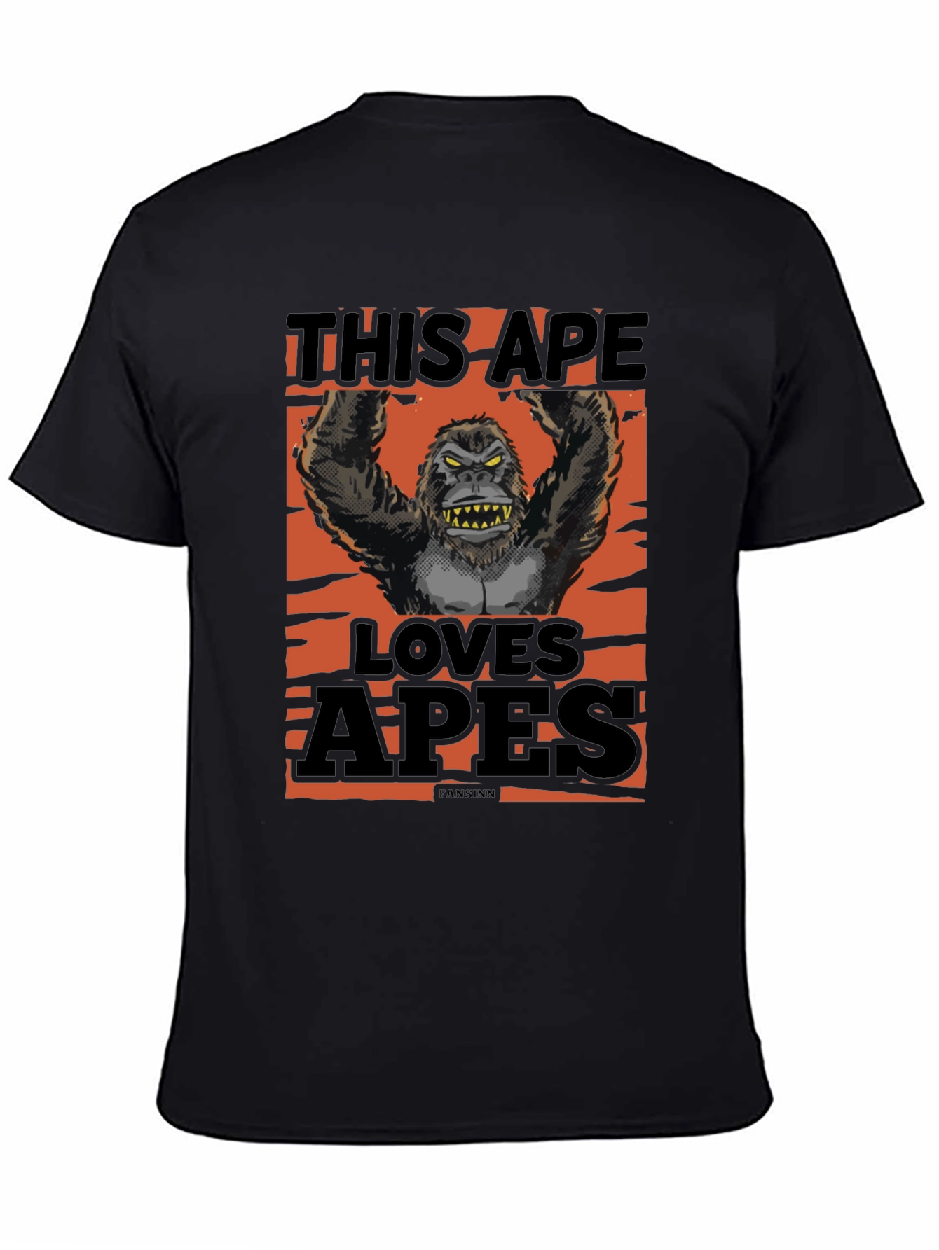This Ape Loves Apes Graphic T-Shirt - Black