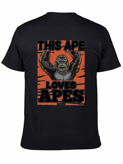 This Ape Loves Apes Graphic T-Shirt - Black