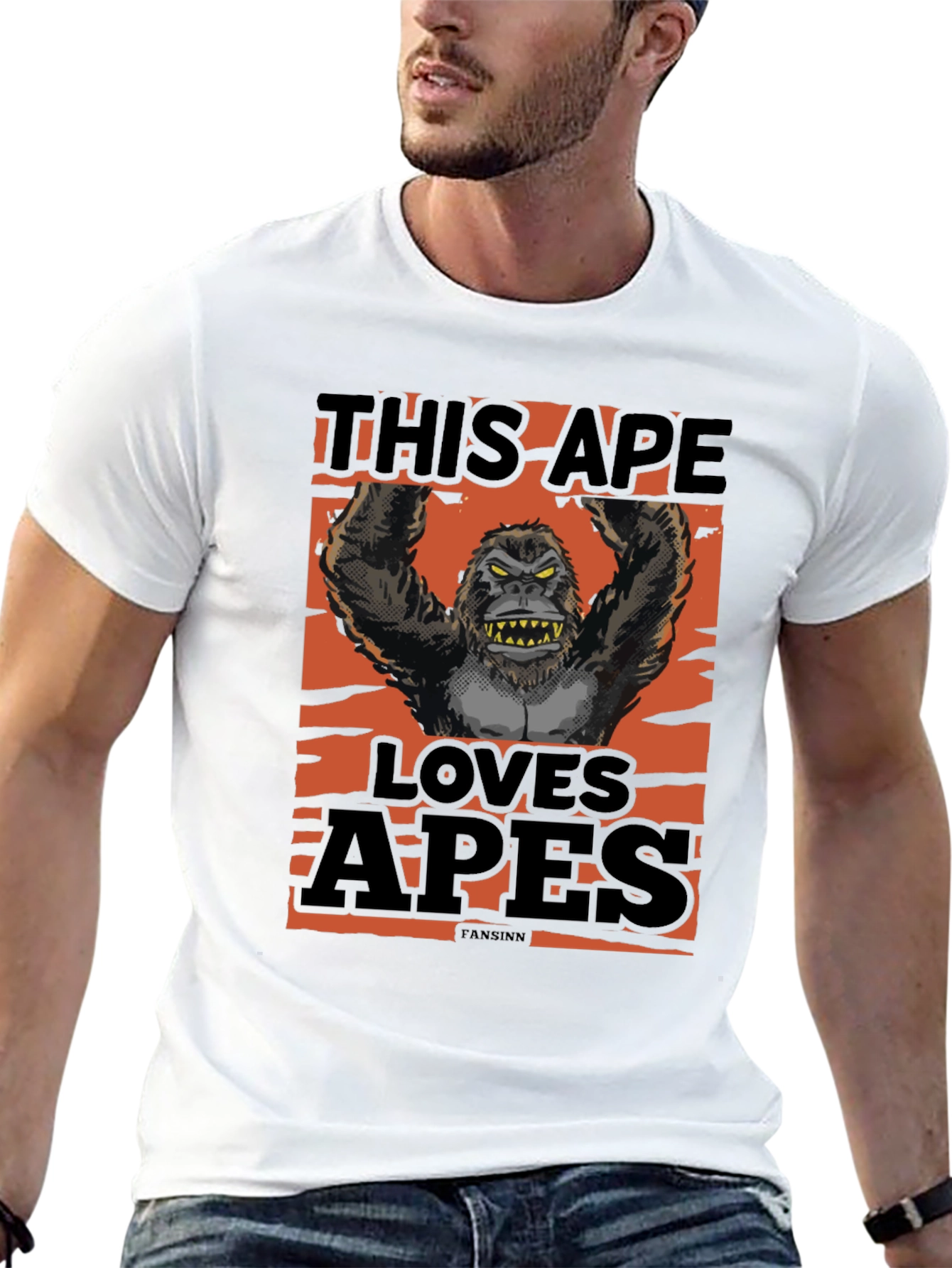 This Ape Loves Apes Graphic T-Shirt - Black