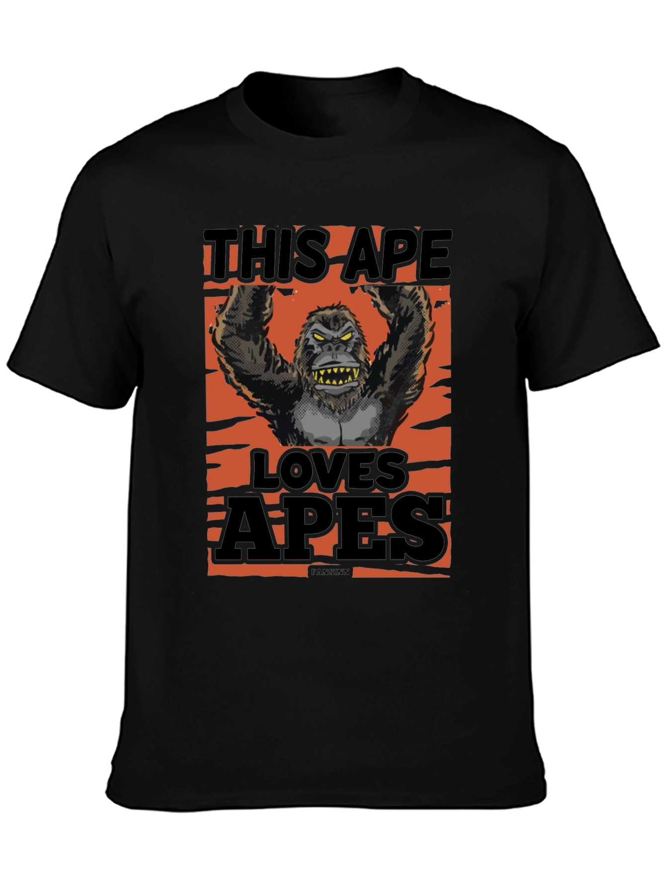 This Ape Loves Apes Graphic T-Shirt - Black