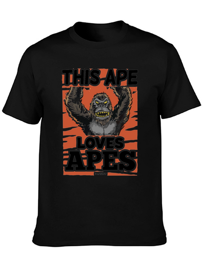 This Ape Loves Apes Graphic T-Shirt - Black