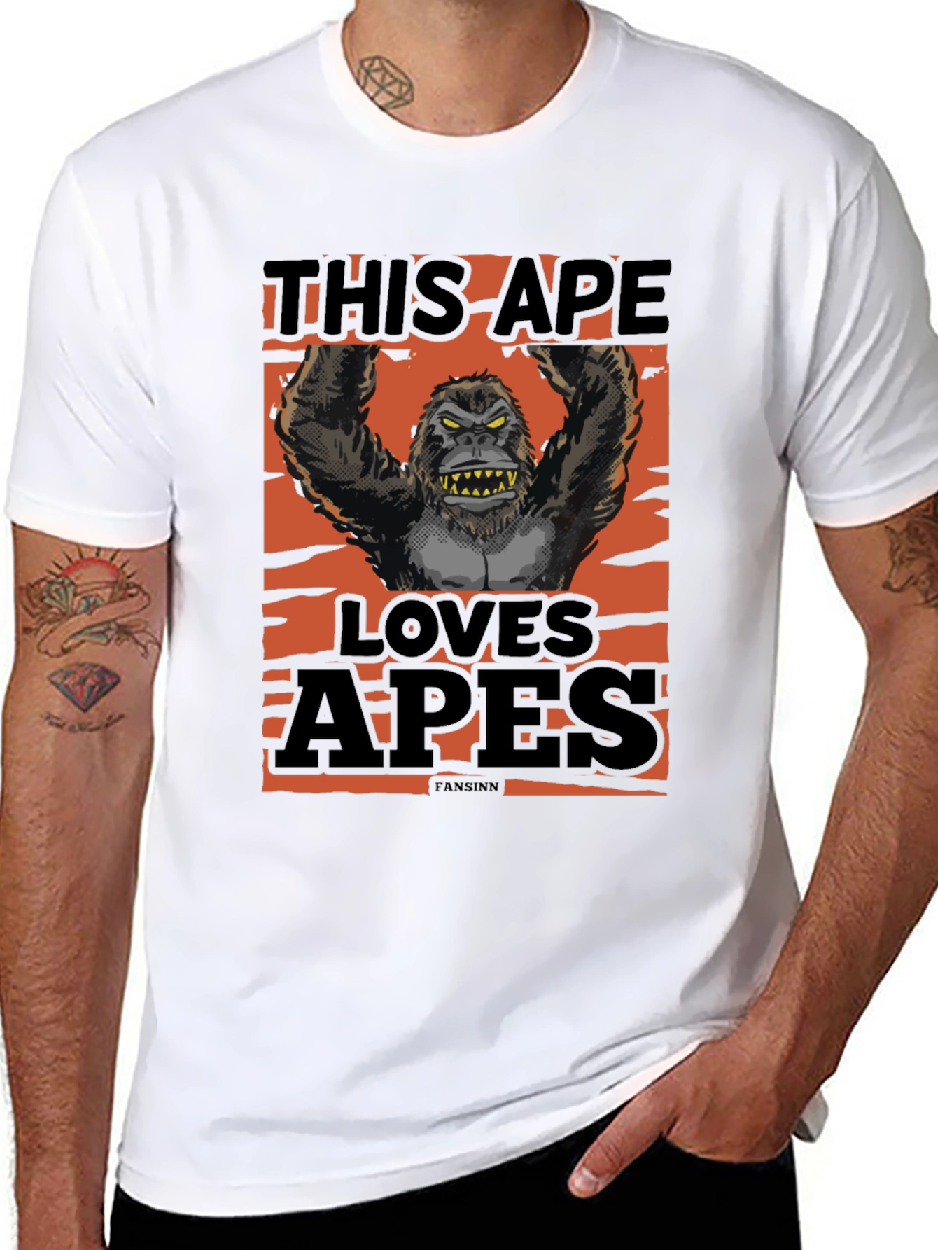 This Ape Loves Apes Graphic T-Shirt - Black