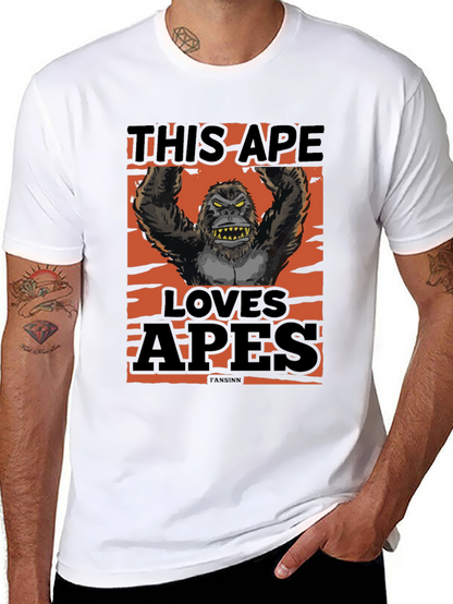 This Ape Loves Apes Graphic T-Shirt - Black