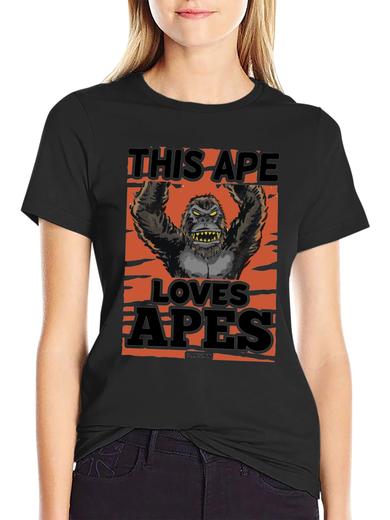 This Ape Loves Apes Graphic T-Shirt - Black
