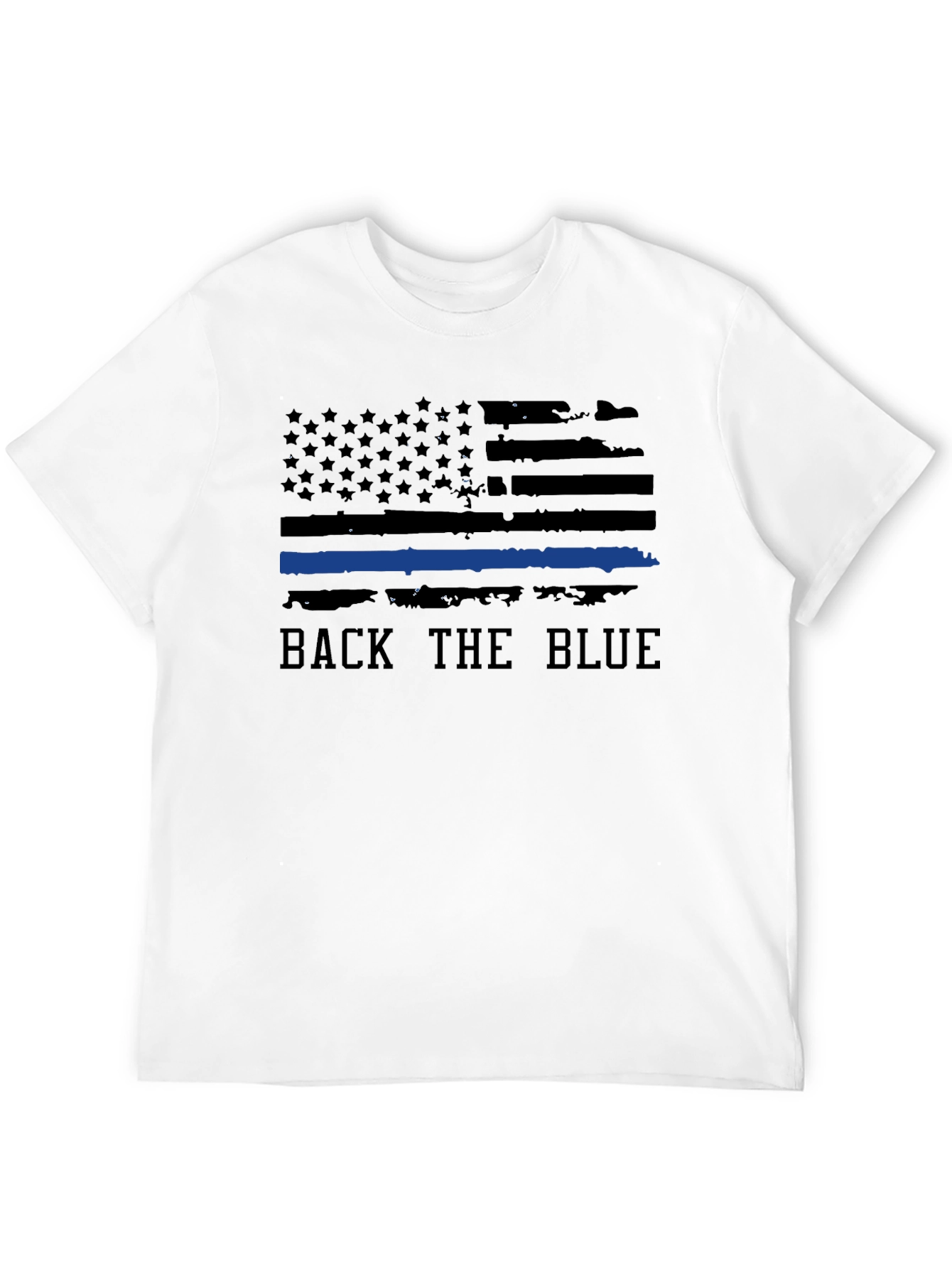 Back the Blue Graphic Tee - Black T-Shirt