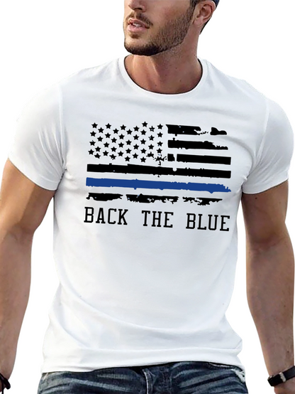 Back the Blue Graphic Tee - Black T-Shirt
