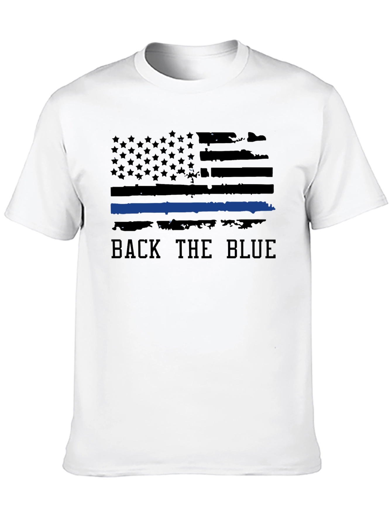 Back the Blue Graphic Tee - Black T-Shirt