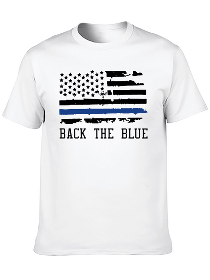 Back the Blue Graphic Tee - Black T-Shirt