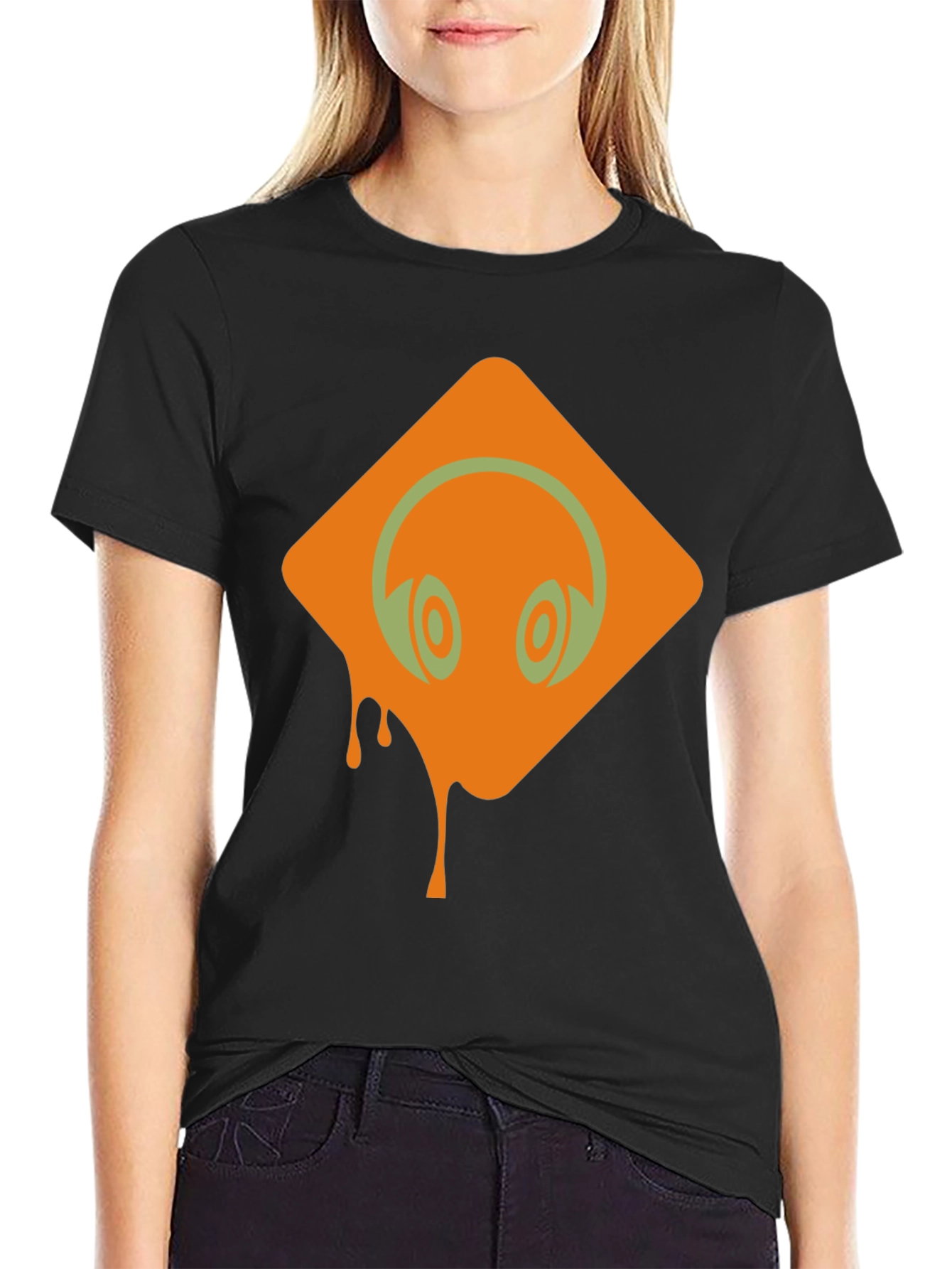 Headphones Graphic Black T-Shirt