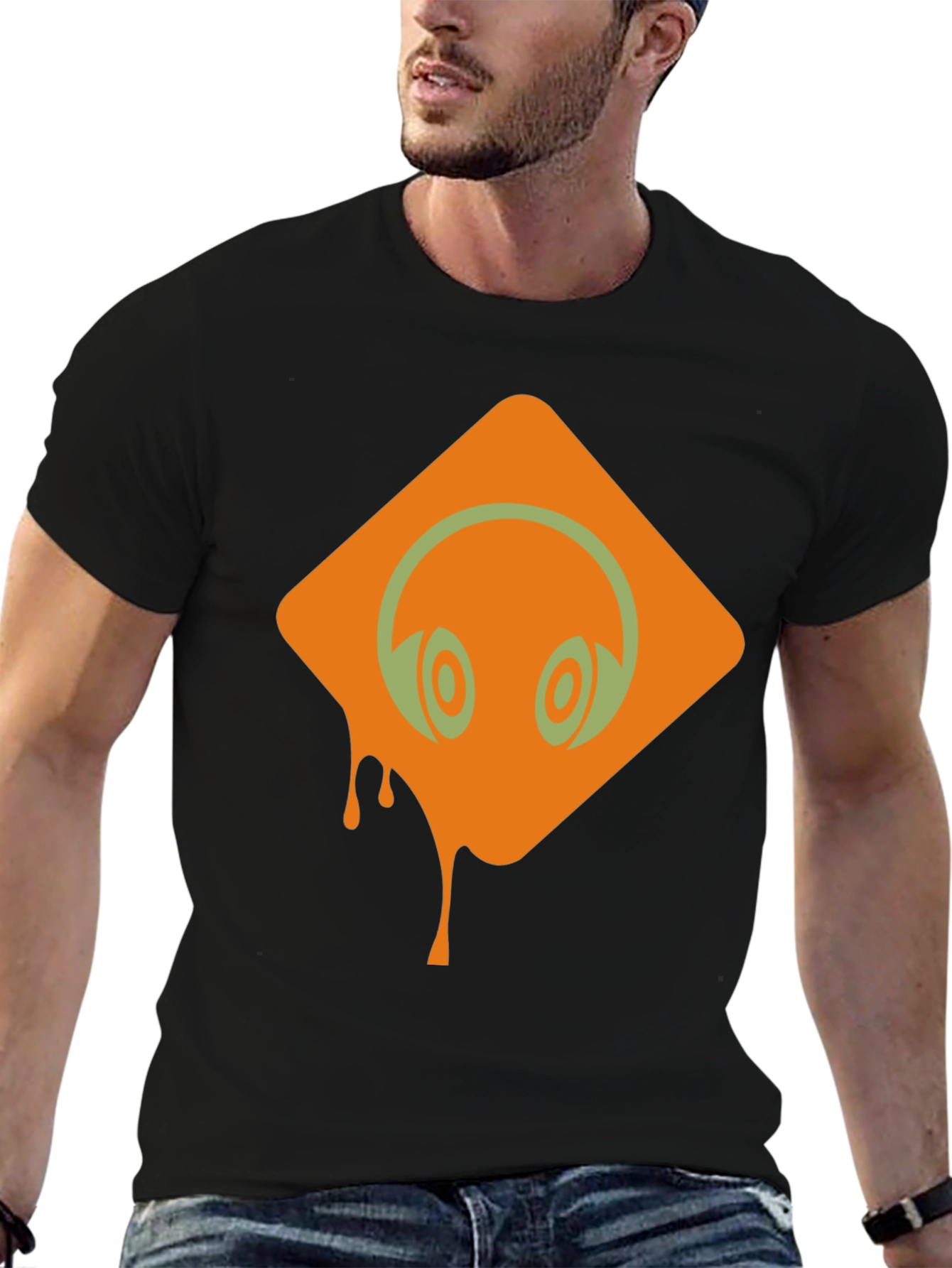 Headphones Graphic Black T-Shirt