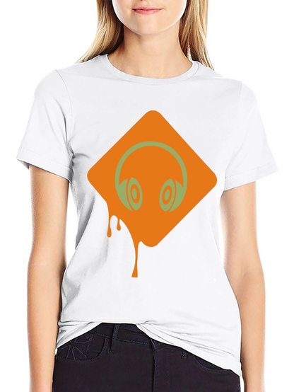 Headphones Graphic Black T-Shirt