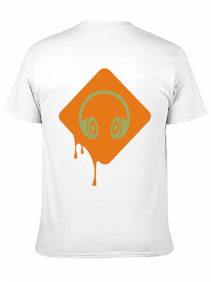 Headphones Graphic Black T-Shirt