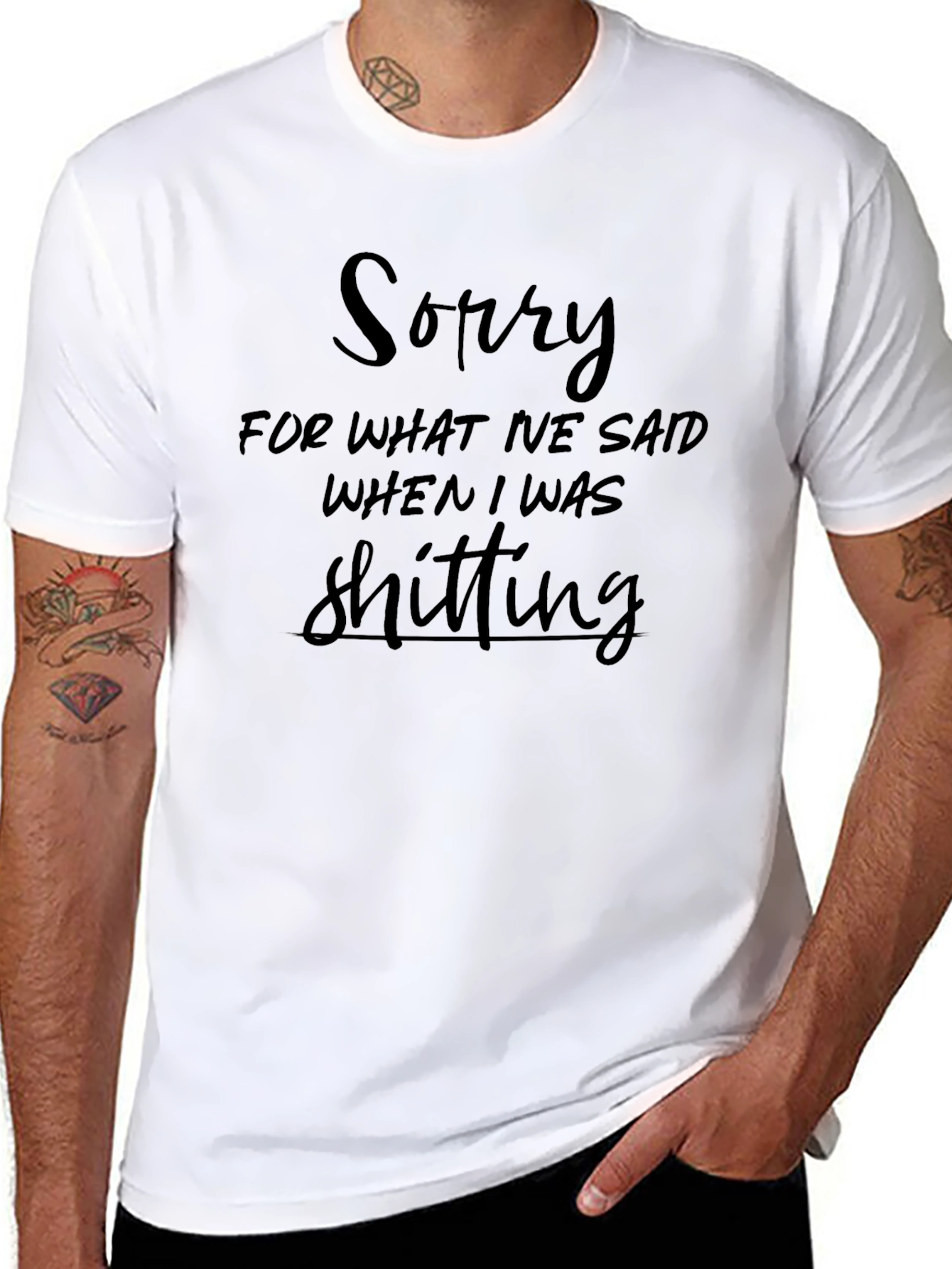 Sorry For What I Said Black T-Shirt