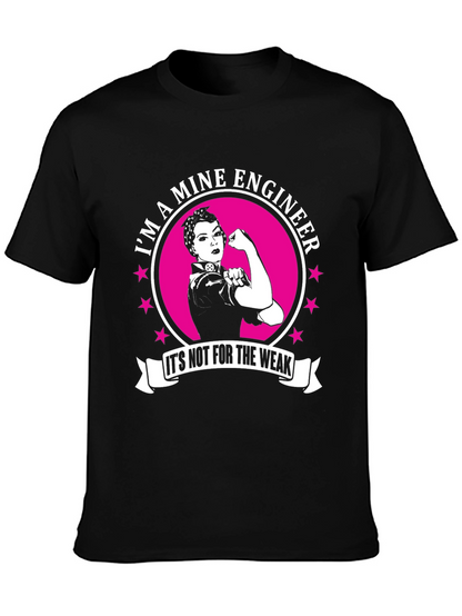 Mine Engineer Strong Woman T-Shirt