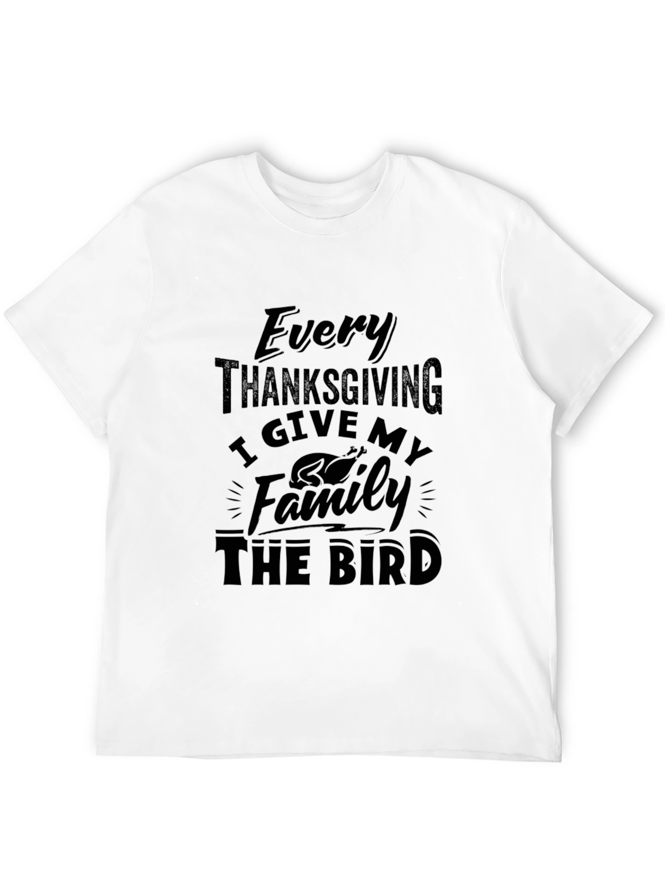 Thanksgiving The Bird Graphic T-Shirt
