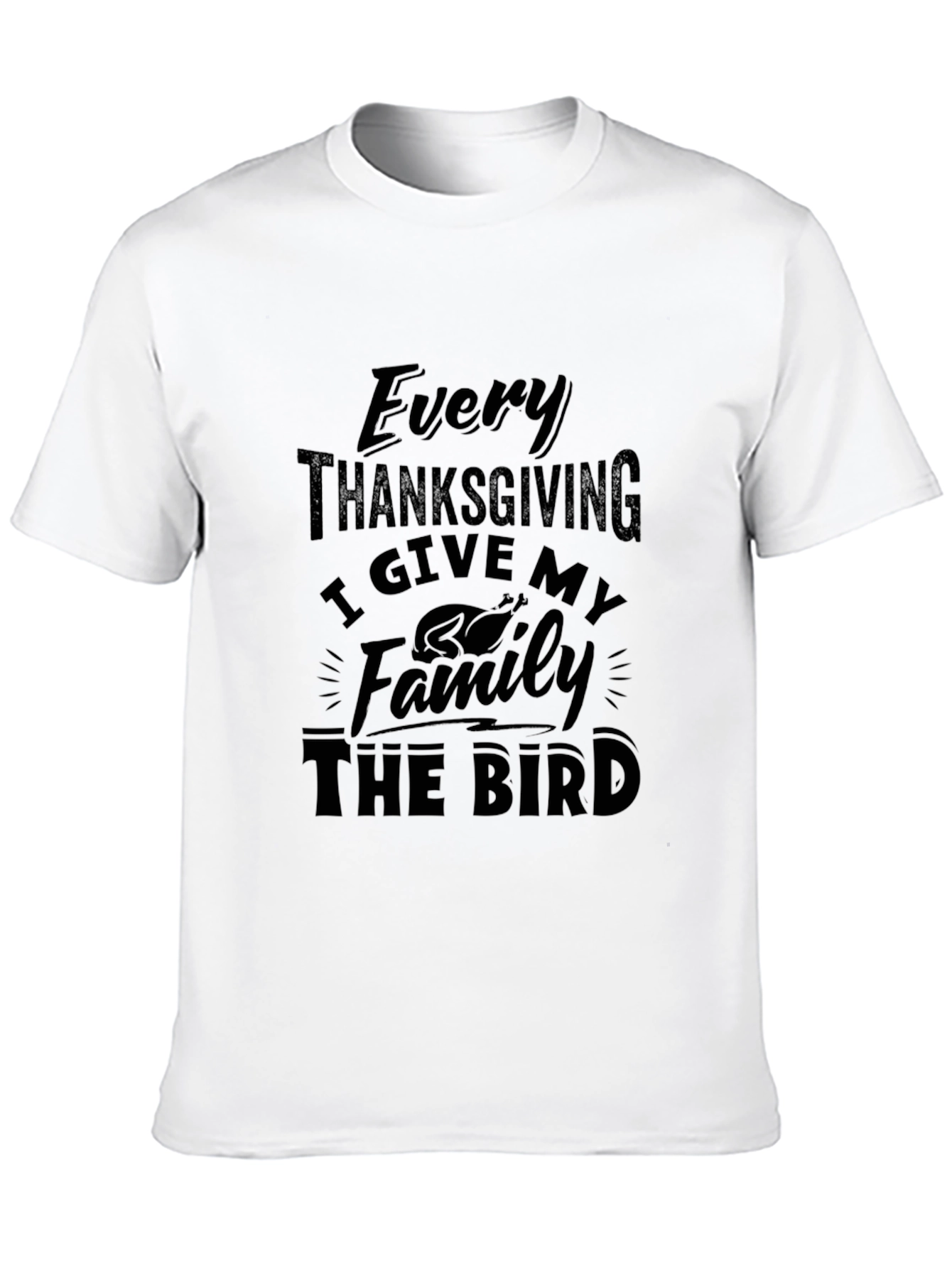 Thanksgiving The Bird Graphic T-Shirt