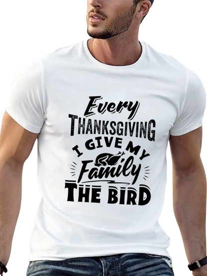 Thanksgiving The Bird Graphic T-Shirt