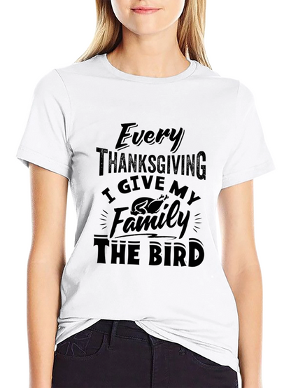 Thanksgiving The Bird Graphic T-Shirt