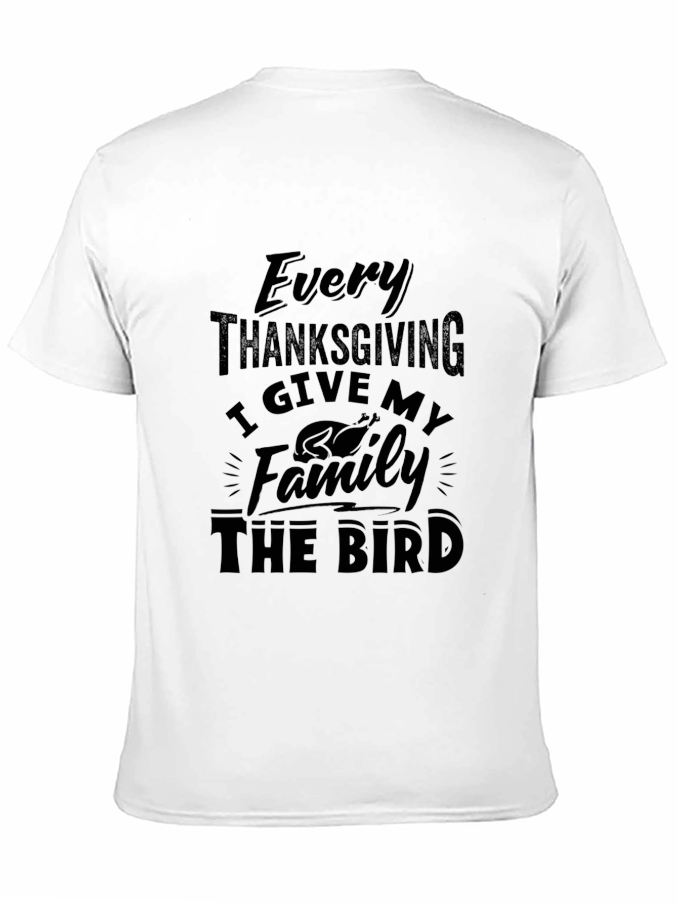 Thanksgiving The Bird Graphic T-Shirt
