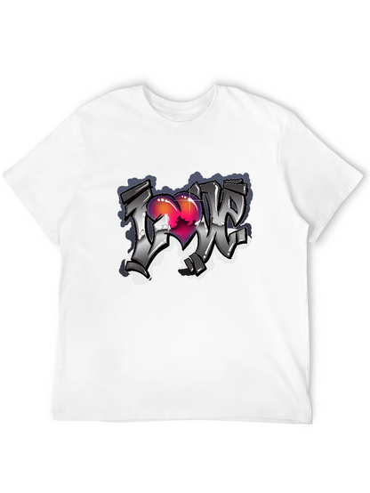 Love Graffiti Style Black T-Shirt