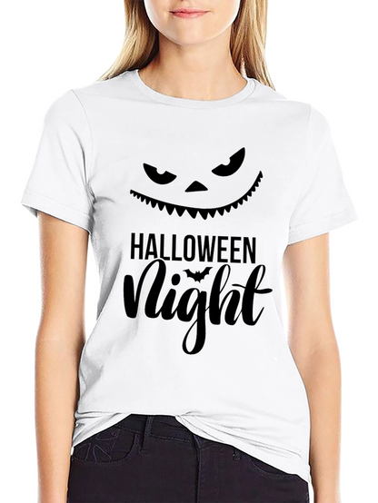 Halloween Night Graphic Tee - Spooky Season Shirt