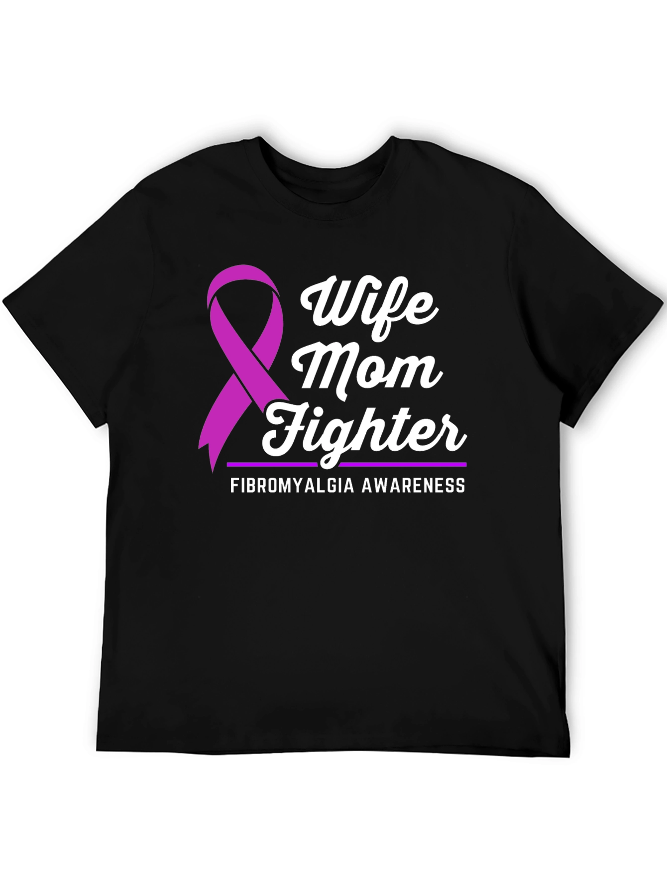 Wife Mom Fighter Fibromyalgia Awareness T-Shirt