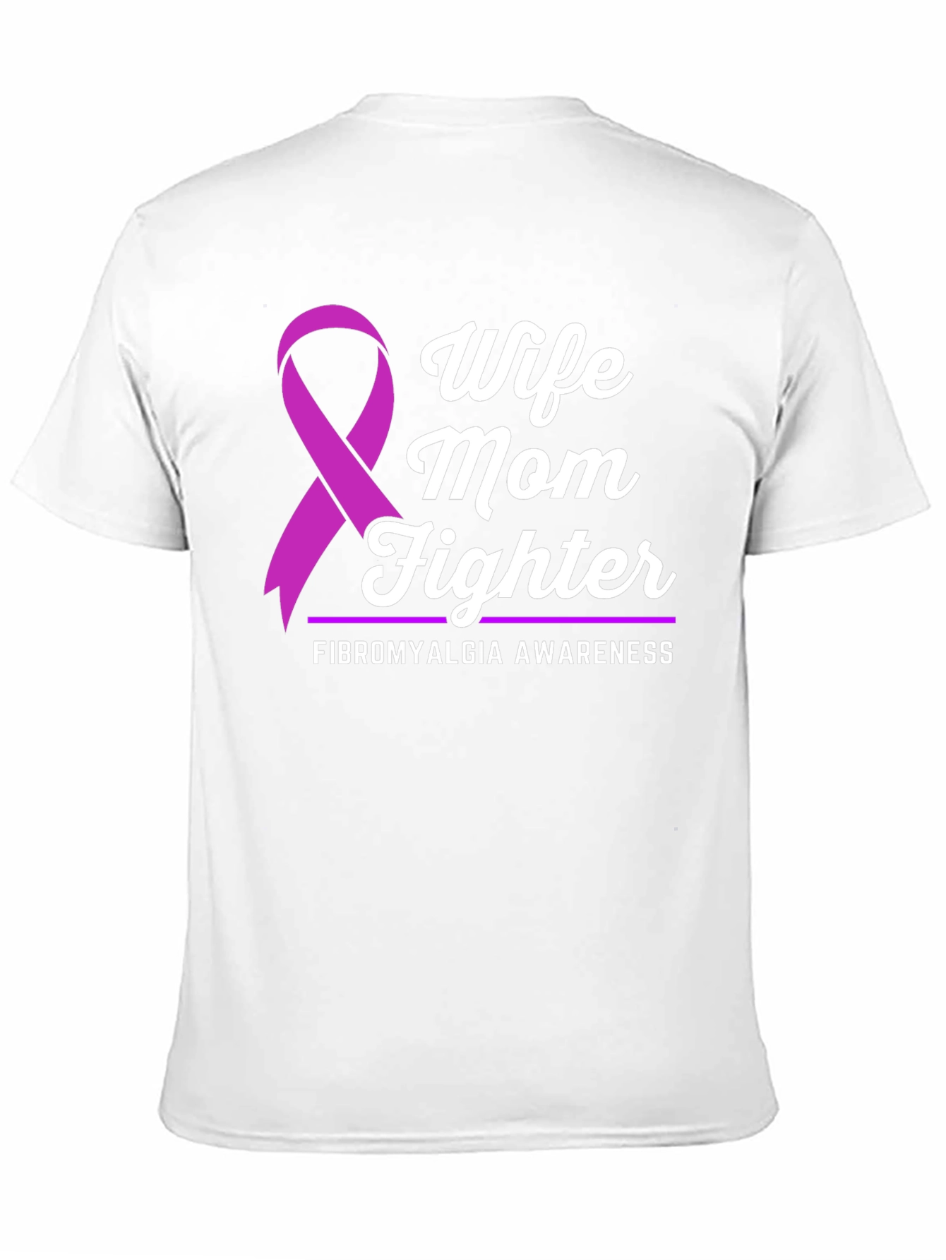 Wife Mom Fighter Fibromyalgia Awareness T-Shirt