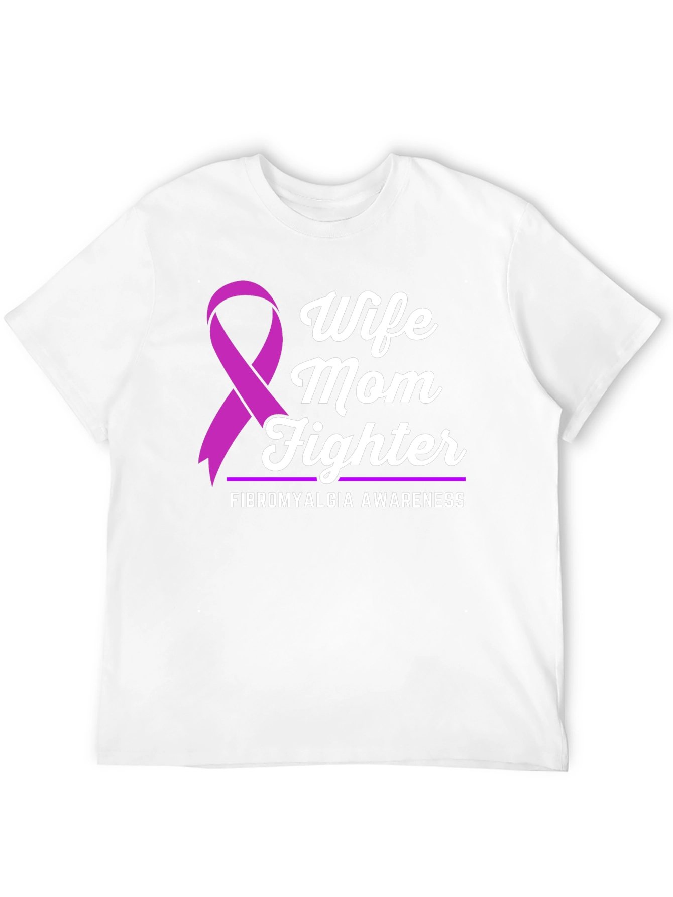 Wife Mom Fighter Fibromyalgia Awareness T-Shirt