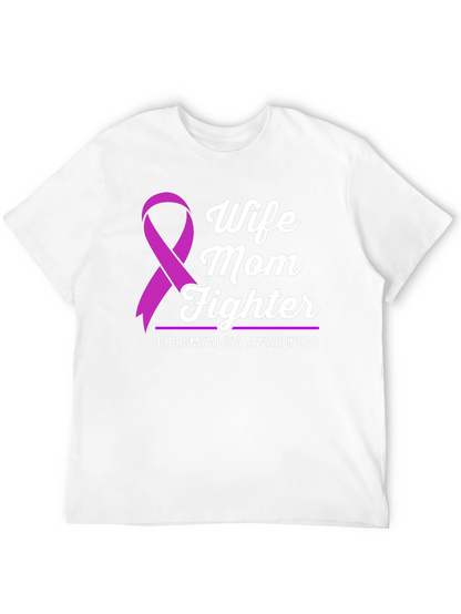 Wife Mom Fighter Fibromyalgia Awareness T-Shirt