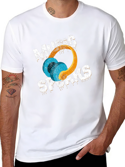Music Speaks T-Shirt - Black Graphic Tee