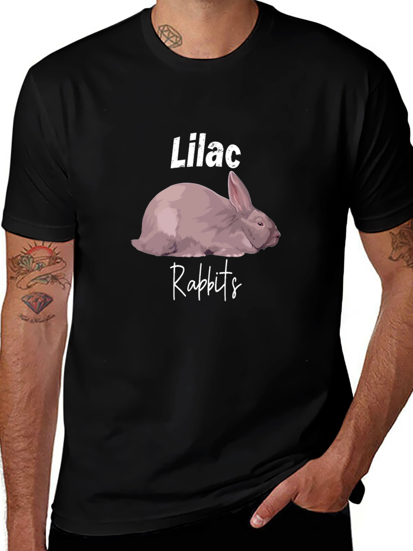 Lilac Rabbit T-Shirt - Cute Animal Tee