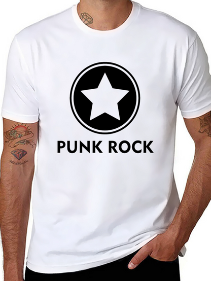 Punk Rock Star Graphic Tee - Classic Black T-Shirt