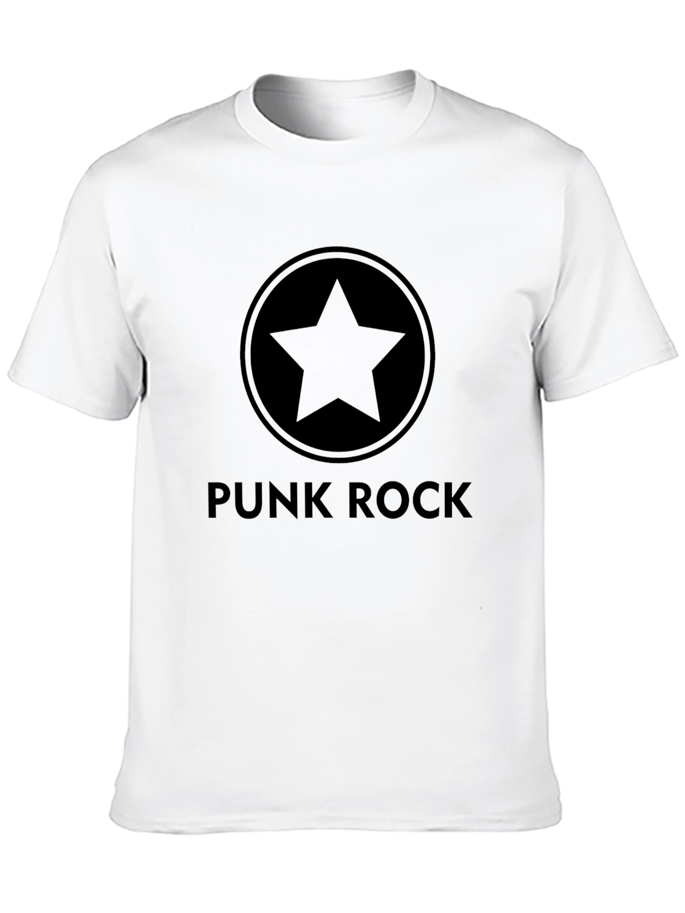 Punk Rock Star Graphic Tee - Classic Black T-Shirt