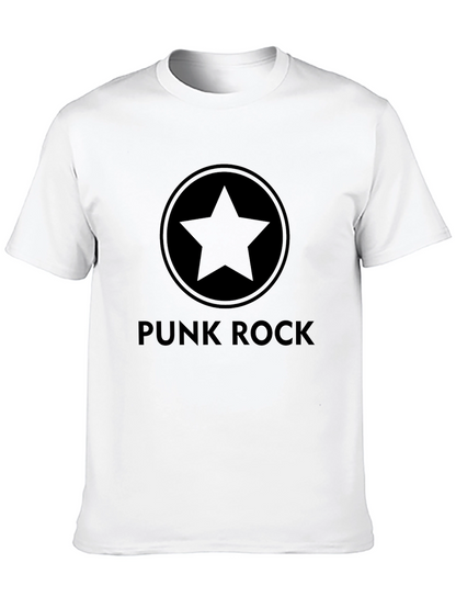 Punk Rock Star Graphic Tee - Classic Black T-Shirt