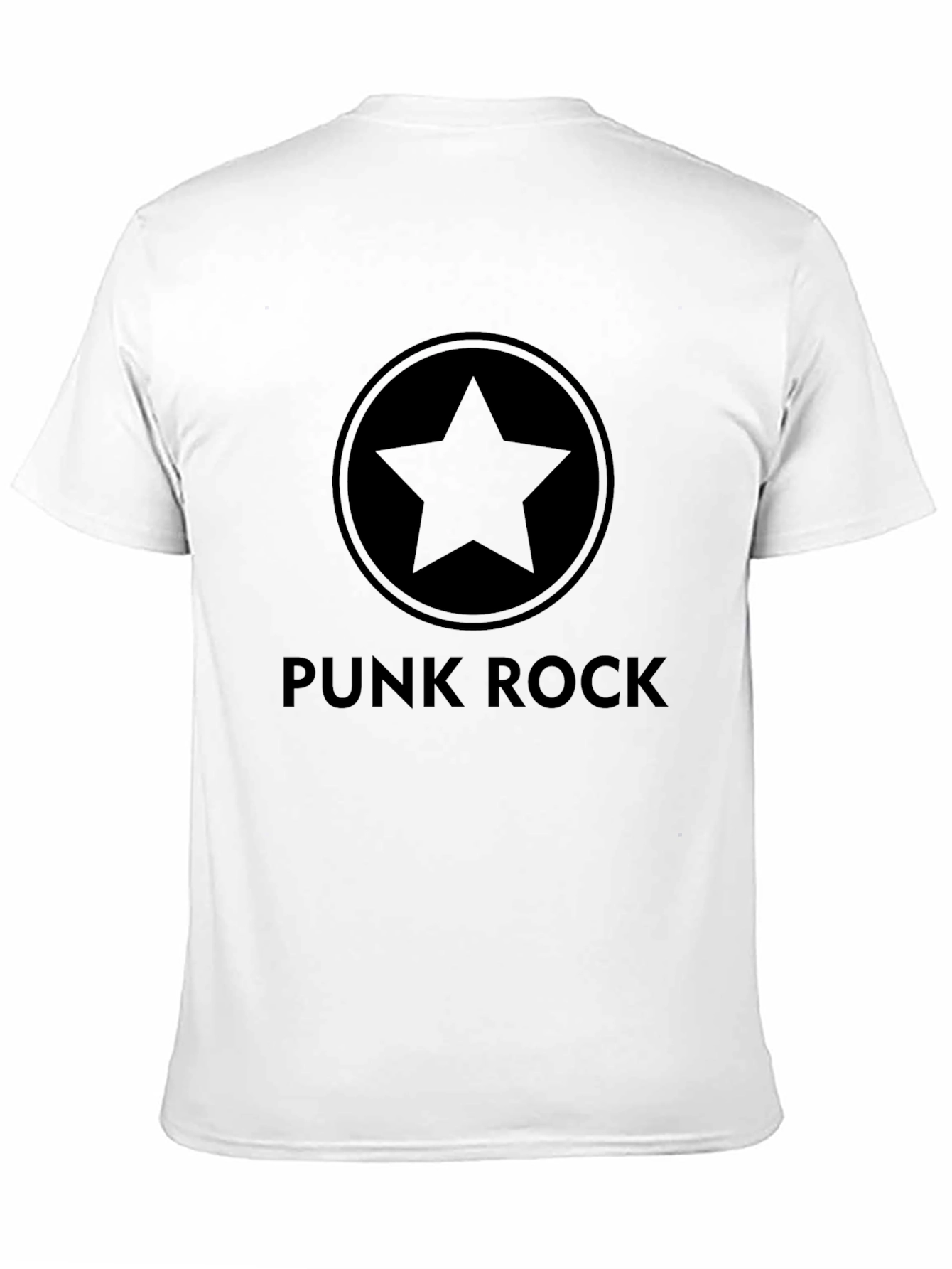 Punk Rock Star Graphic Tee - Classic Black T-Shirt