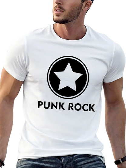 Punk Rock Star Graphic Tee - Classic Black T-Shirt