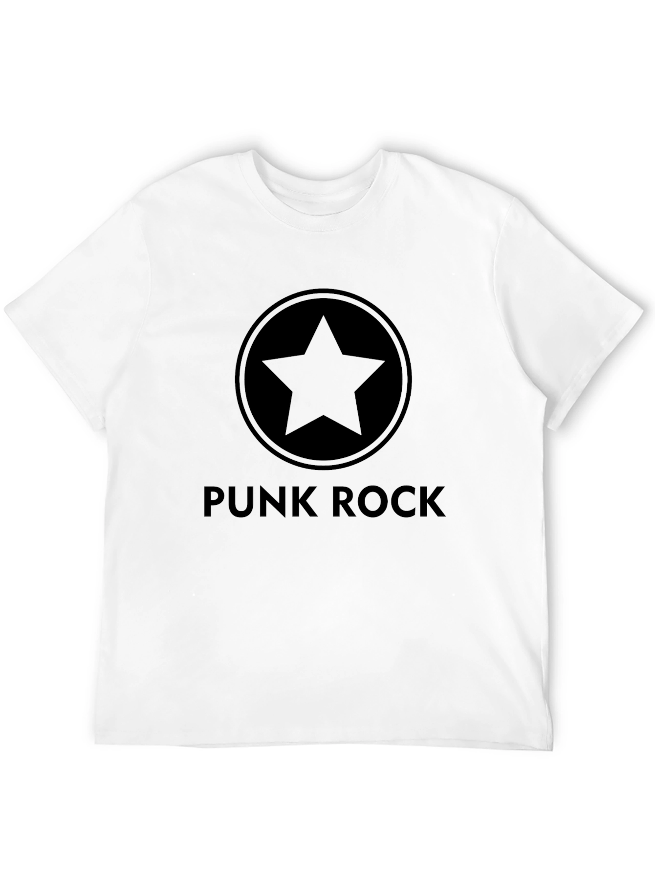 Punk Rock Star Graphic Tee - Classic Black T-Shirt