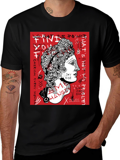 Graphic Print Tee - Modern Art Style