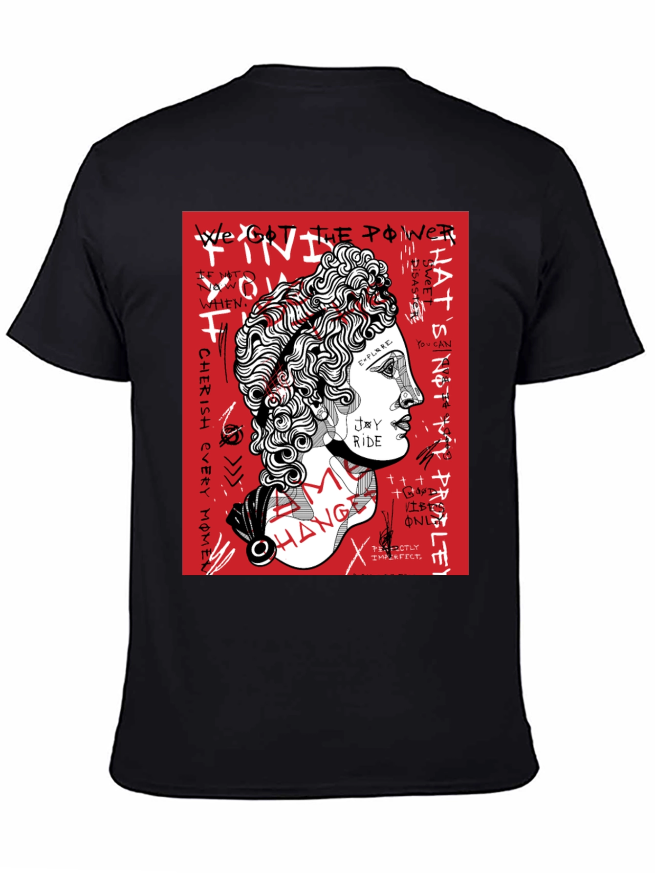 Graphic Print Tee - Modern Art Style