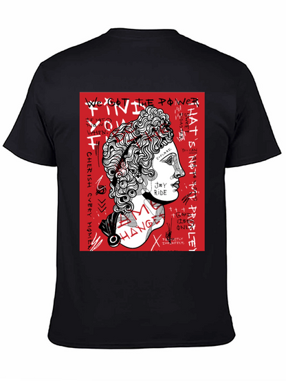 Graphic Print Tee - Modern Art Style