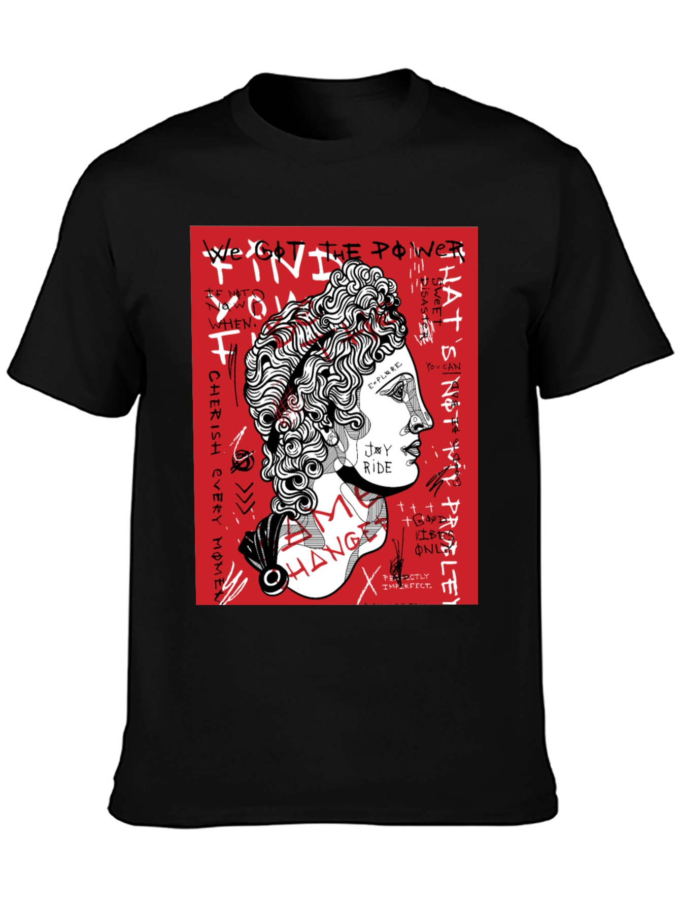 Graphic Print Tee - Modern Art Style