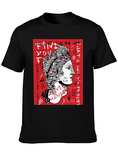 Graphic Print Tee - Modern Art Style